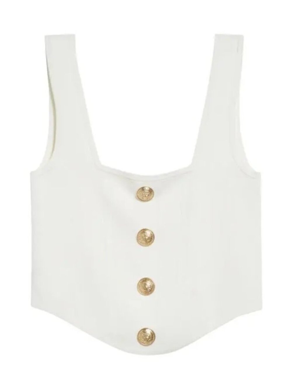 L'AGENCE Saga tank square neck ivory gold top  size XS NWOT - Picture 3 of 8